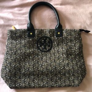 Tory Burch Brown and Black Tote Bag